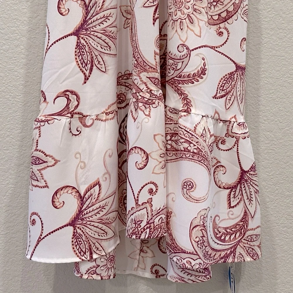 New! Cupshe Boho Mini Dress Paisley Print Size Medium - Picture 8 of 16